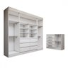 Guarda-roupa Casal Honey 5 Portas 10 Gavetas com Espelho Branco - Panorama Móveis - 5