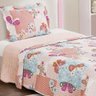 Cobre Leito Solteiro Prink Patchwork Infantil 02 Peças - Borboleta - 2