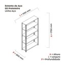 Ver imagem 4 de Estante para Livros com Estrutura Metálica 5 Prateleiras