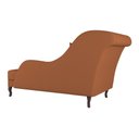 Ver imagem 6 de Divã Recamier Chaise Longue Valentina Clássico com Pés de Madeira Veludo Terracota - Desk Design
