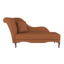 Ver imagem 2 de Divã Recamier Chaise Longue Valentina Clássico com Pés de Madeira Veludo Terracota - Desk Design