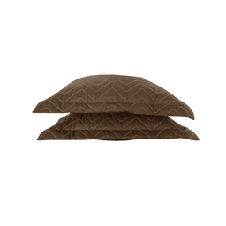 Par de Capa Porta Travesseiro Matelado Microfibra com Abas Cama Posta:marrom - 1