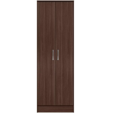 Sapateira Armário Multiuso Alto 2 Portas 6 Prateleiras 61cm Café Demóbile