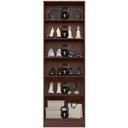 Ver imagem 5 de Sapateira Armário Multiuso Alto 2 Portas 6 Prateleiras 61cm Café Demóbile