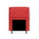 Ver imagem 2 de Kit Cabeceira Geovana + Calçadeira Baú Veneza Solteiro 100cm Suede - Renascer Decor:Vermelho