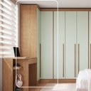 Ver mais imagens de Móveis para Quarto Módulo Canto Reto 2 Porta Infinity Marrom/Cedro/Pistache Line