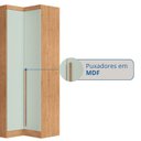 Ver imagem 5 de Móveis para Quarto Módulo Canto Reto 2 Porta Infinity Marrom/Cedro/Pistache Line