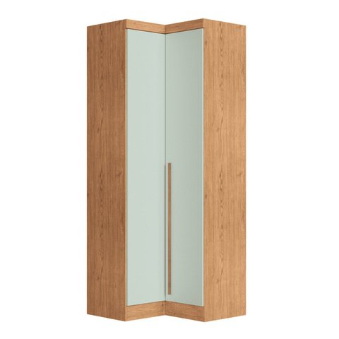 Móveis para Quarto Módulo Canto Reto 2 Porta Infinity Marrom/Cedro/Pistache Line