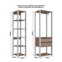 Ver imagem 6 de Guarda Roupa Closet 2 Peças com 1 Cabideiros 2 Gavetas e 6 Nichos Easy 