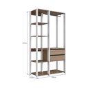 Ver imagem 4 de Guarda Roupa Closet 2 Peças com 1 Cabideiros 2 Gavetas e 6 Nichos Easy 