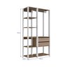 Guarda Roupa Closet 2 Peças com 1 Cabideiros 2 Gavetas e 6 Nichos Easy  - 4