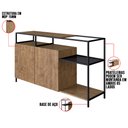Ver imagem 7 de Buffet Bar Dinâmico New Hanover e Preto 135 cm - D’Rossi