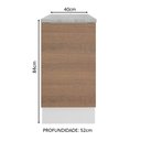 Ver imagem 3 de Balcão Madesa Stella 40 cm 1 Porta Branco/Rustic