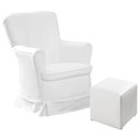 Ver imagem 1 de Poltrona de Amamentação Aconchego com Balanço e Puff Branco - Canaã