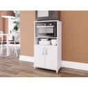 Ver imagem 1 de Balcão de Cozinha para Forno e Microondas 2 Portas 2 Nichos Turim Branco