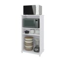 Ver imagem 2 de Balcão de Cozinha para Forno e Microondas 2 Portas 2 Nichos Turim Branco