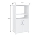Ver imagem 4 de Balcão de Cozinha para Forno e Microondas 2 Portas 2 Nichos Turim Branco