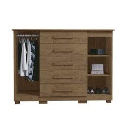 Comoda 5 gavetas com corrediças 2 portas 1 colméia porta objetos Sarah Castanho - Fenix - 3