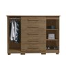 Comoda 5 gavetas com corrediças 2 portas 1 colméia porta objetos Sarah Castanho - Fenix - 3