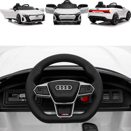 Carro Eletrico Zippy Toys Audi Rs E-tron Gt 12v Branco Controle - 3