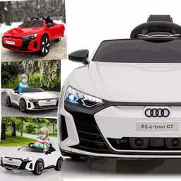 Carro Eletrico Zippy Toys Audi Rs E-tron Gt 12v Branco Controle - 4