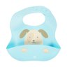 Babador de Silicone Bebê Ajustável Azul Cachorro - Pimpolho - 2