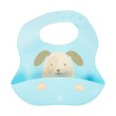 Ver imagem 1 de Babador de Silicone Bebê Ajustável Azul Cachorro - Pimpolho