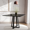 Ver imagem 1 de Mesa de Jantar Mônaco 110cm Tampo Preto Pés Preto