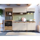 Ver imagem 1 de Cozinha Completa Modulada 5 Peças com Torre Quente para 2 Fornos e Espaço para Cooktop Veneza Modulada Bege/Mel/Arenas