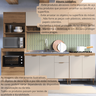 Cozinha Completa Modulada 5 Peças com Torre Quente para 2 Fornos e Espaço para Cooktop Veneza Modulada - 16