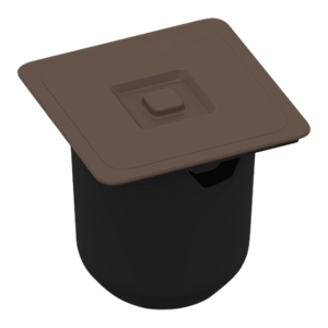 Lixeira Embutir 8l Quad Cappucino Arquit