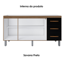 Ver imagem 5 de Balcao para Pia 3p 3g 150 Cm Diana Savana Preto Mobbs