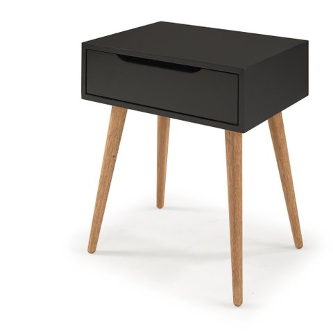 Mesa de Cabeceira Preta 50x60cm