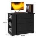 Ver imagem 4 de Mesa Escrivaninha Cômoda Giratória Gamer e Estudo Mdp Preto