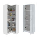 Ver imagem 3 de Conjunto de Estante de Canto com Armário 2 Portas Office Branco