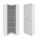Ver imagem 2 de Conjunto de Estante de Canto com Armário 2 Portas Office Branco