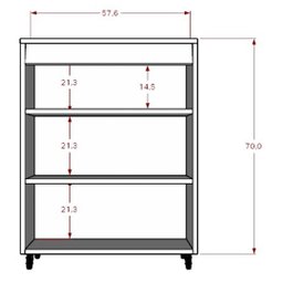 Mini Despensa Branca de 2 Portas - Mdf , Armário para Cozinha Pequena - 2