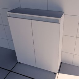 Mini Despensa Branca de 2 Portas - Mdf , Armário para Cozinha Pequena - 1