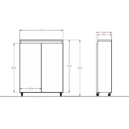 Mini Despensa Branca de 2 Portas - Mdf , Armário para Cozinha Pequena - 4
