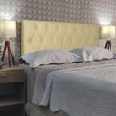 Ver imagem 2 de Cabeceira Capitonê Cama Box Estofada Luxo Linho Rbl:queen Painel/bege