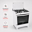 Ver imagem 5 de Fogão a Gás Fascino 5 Bocas Tripla Chama 3,0KW com Forno de 96 Litros Easy Clean Clarice