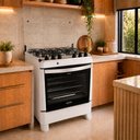 Ver imagem 2 de Fogão a Gás Fascino 5 Bocas Tripla Chama 3,0KW com Forno de 96 Litros Easy Clean Clarice