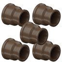 Ver imagem 1 de Kit 5 Luva Soldável Redução Pvc Marrom para Canos Tubos Água Fria 2x1.1/2” Polegadas Dn
