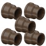 Kit 5 Luva Soldável Redução Pvc Marrom para Canos Tubos Água Fria 2x1.1/2” Polegadas Dn - 1