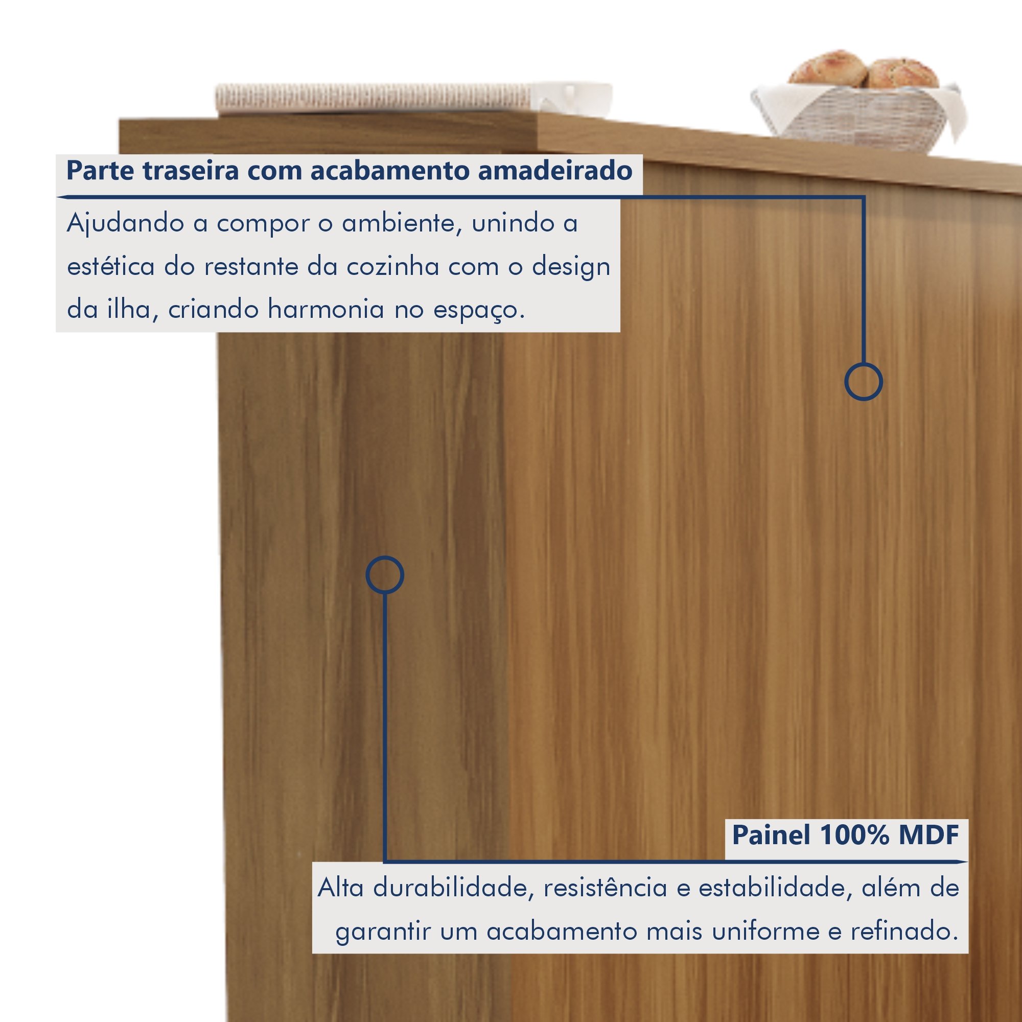 Cozinha Modulada 5 Peças Ripado  100% Mdf Marquesa Gourmet - 4