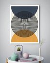 Ver imagem 1 de Quadro Decorativo Abstrato Círculos Espiral - 70x50cm:moldura Preta
