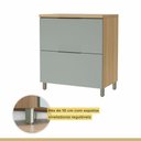 Ver imagem 6 de Cozinha Modulada 2 Peças Ripado 100% MDF Marquesa Marrom/Nature/Verde