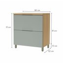 Ver mais imagens de Cozinha Modulada 2 Peças Ripado 100% MDF Marquesa Marrom/Nature/Verde