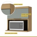 Ver imagem 3 de Cozinha Modulada 2 Peças Ripado 100% MDF Marquesa Marrom/Nature/Verde