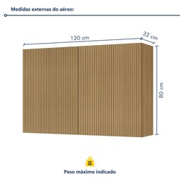 Cozinha Modulada 7 Peças Com 3 Armários Aéreos Ripado 3 Balcões 1 Paneleiro  100% Mdf Rainha - 14